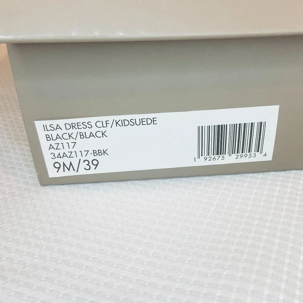 BCBGMaxazria Ilsa Dress Calf Kidsuede Women Black Strap Heels Shoes Size 9 / 39 - Picture 9 of 9